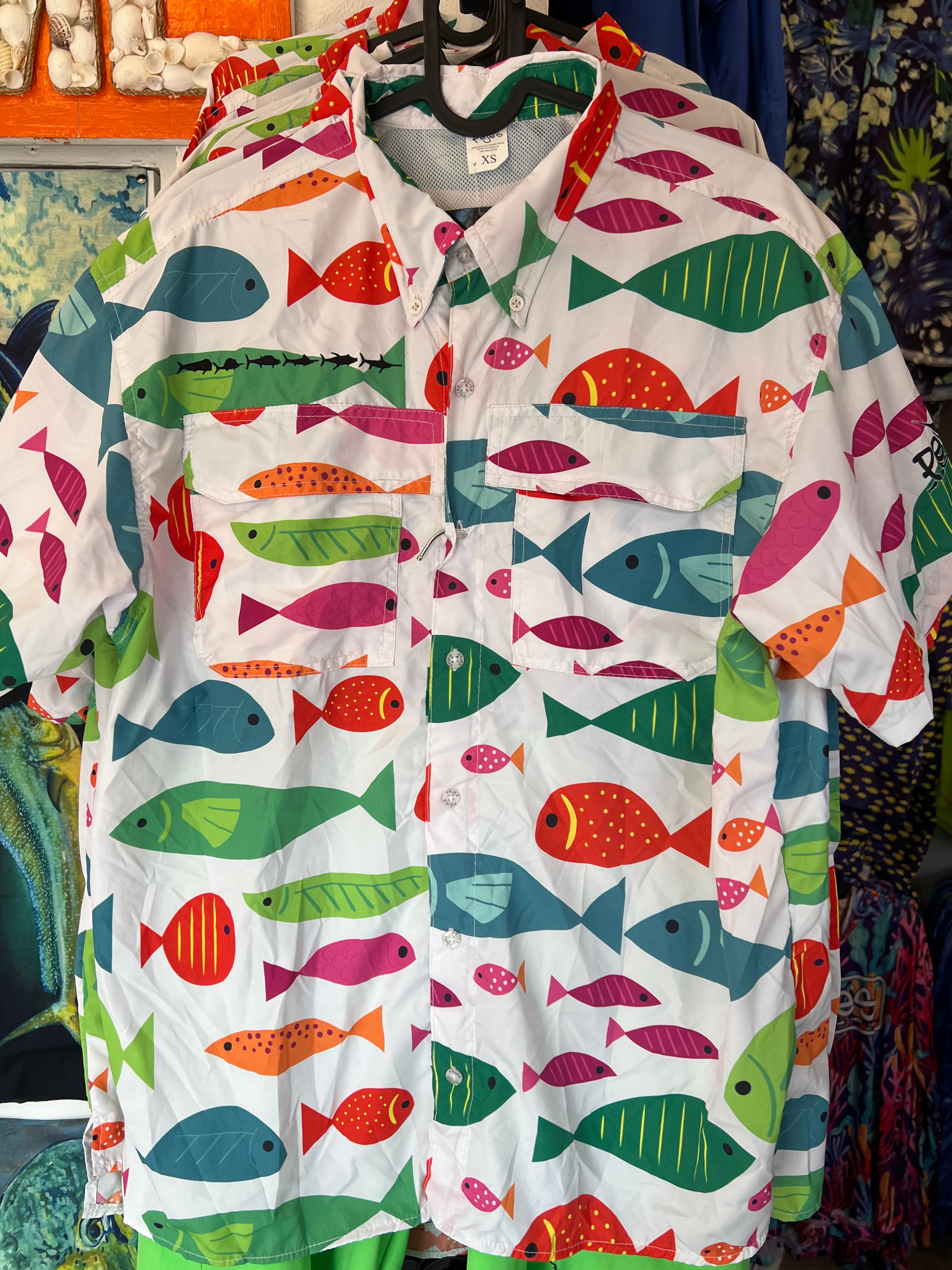 Loro Fish Fishing Button Shirt