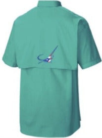 Turquoise Fishing Button Shirt