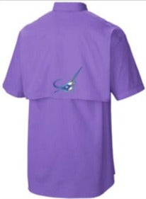 Purple Fishing Button Shirt